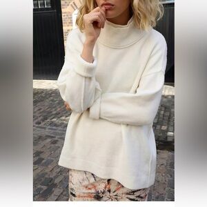 Women's Free People Afterglow Mock Neck Sweater Sz XS